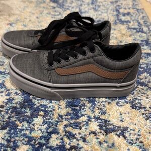 Vans Men's Gray and Brown Sneakers